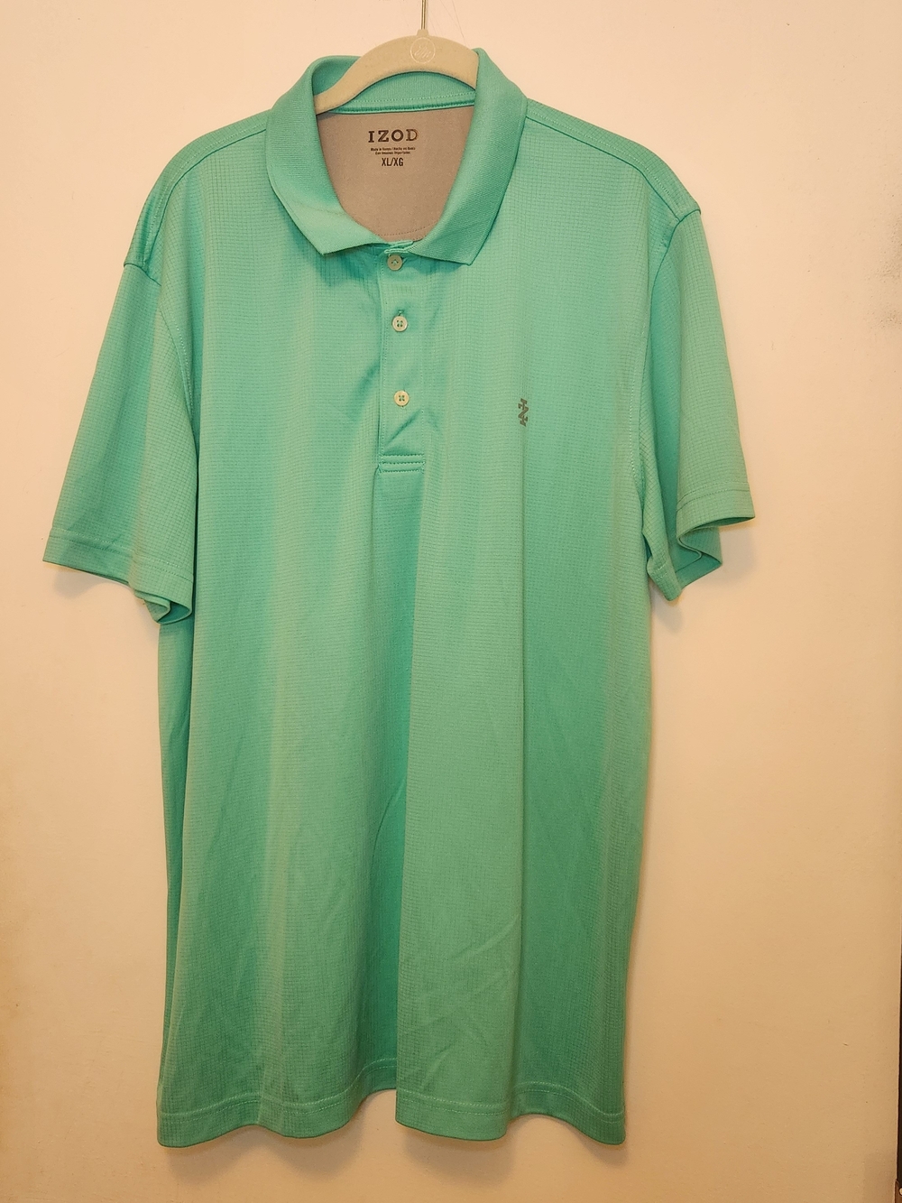 Izod Men's Aqua Green Performance Golf Polo XL